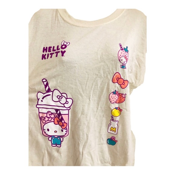 Hello‎ Kitty cream relaxed fit graphic print ice cream shop t-shirt size large - Picture 16 of 16